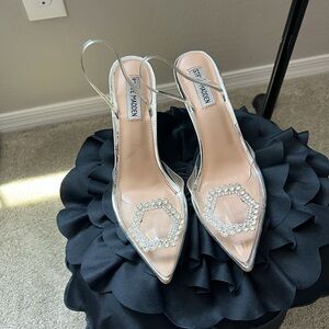 Steve Madden clear pumps with embellishment